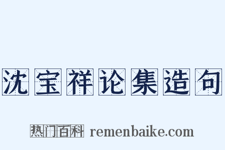沈宝祥论集造句是什么意思的图片